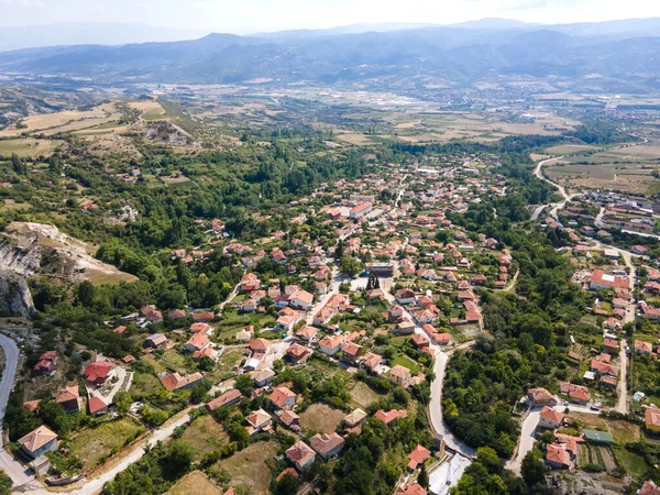Csodálatos Légi Kilátás Ilindentsi Village Blagoevgrad Régió Bulgária — Stock Fotó