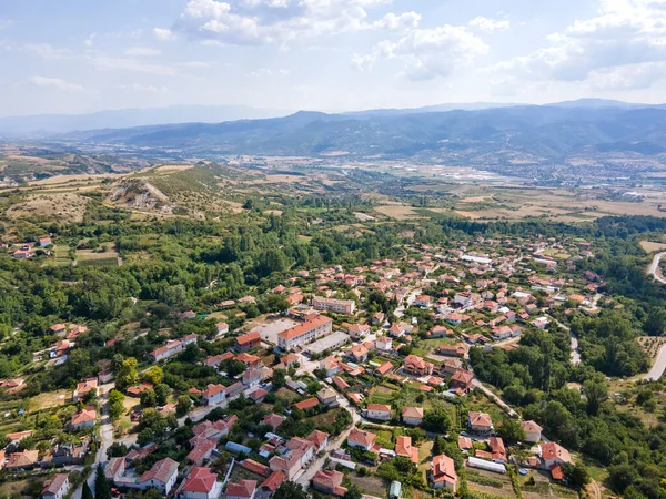 stock image Amazing Aerial view of Ilindentsi Village, Blagoevgrad region, Bulgaria