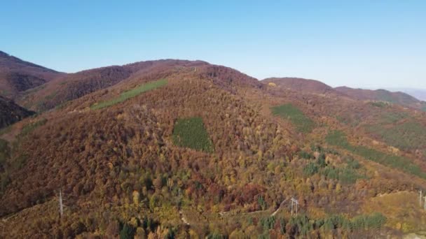 Luftaufnahme Des Balkan Gebirges Der Nähe Des Stausees Bebresh Region — Stockvideo