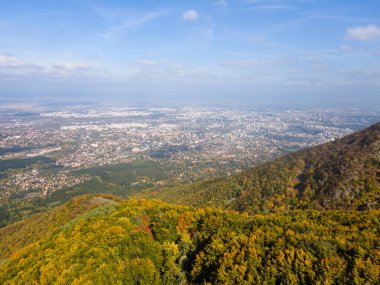 Bulgaristan 'ın Vitosha Dağı' nın şaşırtıcı sonbahar manzarası