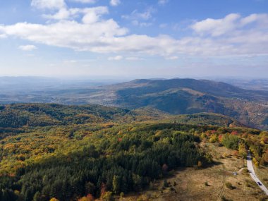 Bulgaristan 'ın Vitosha Dağı' nın şaşırtıcı sonbahar manzarası