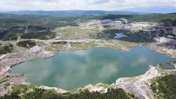 Luftaufnahme Der Grube Chukurovo Auf Dem Lozenska Gebirge Gebiet Sofia — Stockvideo
