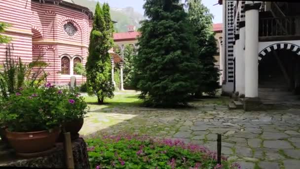 Ortodoxa Klostret Saint Ivan John Rila Rila Kloster Kyustendil Region — Stockvideo