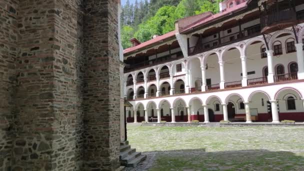 保加利亚Kyustendil区Rila Rila修道院 的Saint Ivan东正教修道院 — 图库视频影像