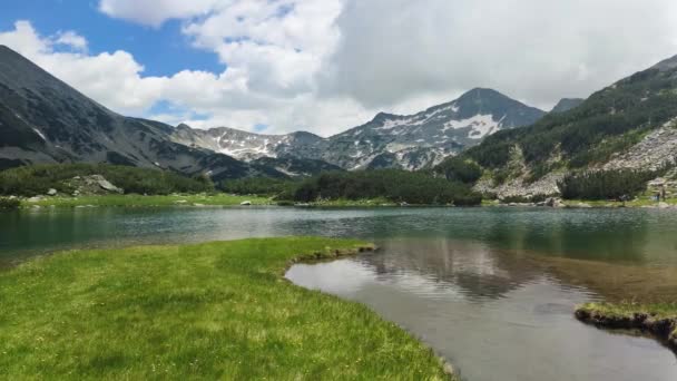 Vista Incrível Verão Lago Muratovo Pirin Mountain Bulgária — Vídeo de Stock