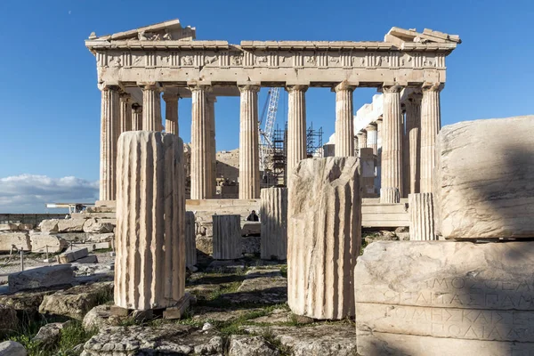 Edifício Antigo Parthenon Acropolis Atenas Attica Greece — Fotografia de Stock