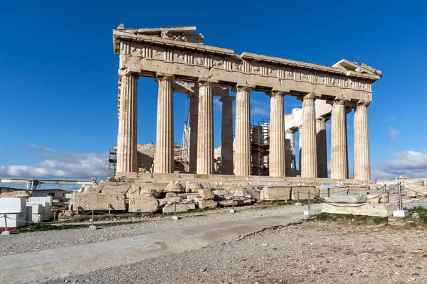 Древнее Здание Парфенона Акрополе Афин Аттика Греция — стоковое фото