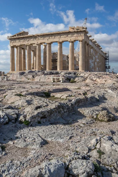 Edifício Antigo Parthenon Acropolis Atenas Attica Greece — Fotografia de Stock