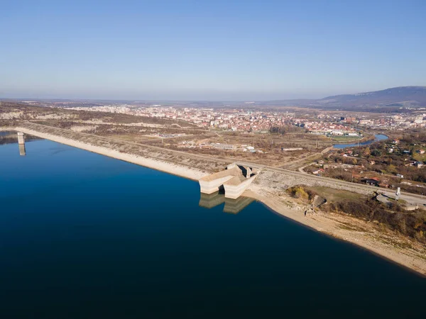 Luchtfoto Van Het Stuwmeer Van Ogosta Regio Montana Bulgarije — Stockfoto