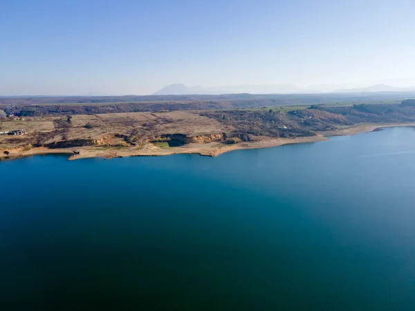 stock image Aerial view of Ogosta Reservoir, Montana Region, Bulgaria