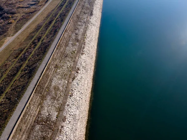 保加利亚蒙大拿地区Ogosta水库的空中景观 — 图库照片