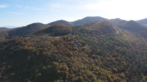Καταπληκτική Αεροφωτογραφία Του Βουνού Βράτσα Κοντά Στην Κορυφή Της Οκολτσίτσας — Αρχείο Βίντεο