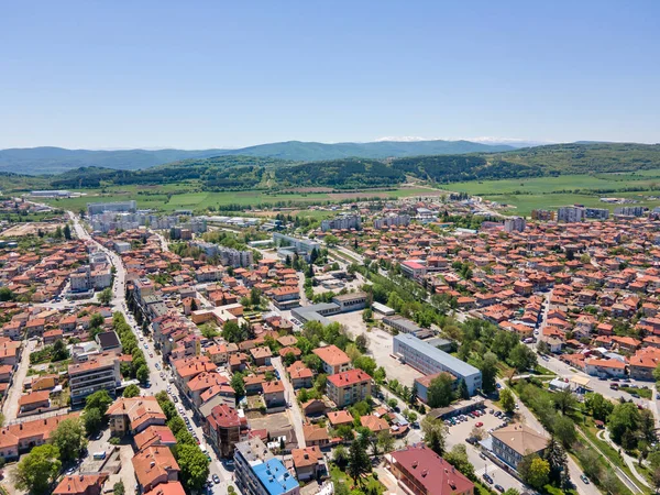 Luchtfoto Van Historische Stad Panagyurishte Regio Pazardzhik Bulgarije — Stockfoto