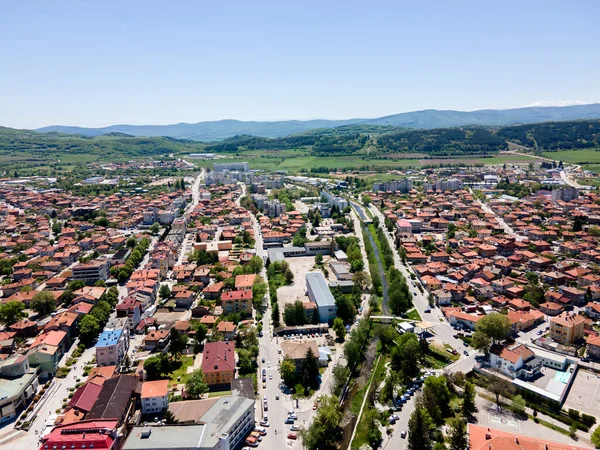 Vista Aérea Ciudad Histórica Panagyurishte Región Pazardzhik Bulgaria — Foto de Stock