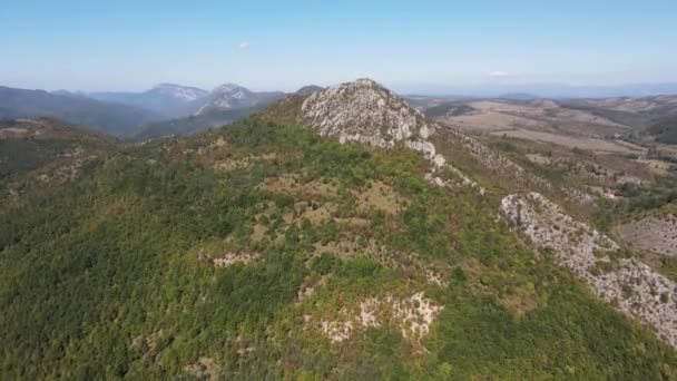 Fantastisk Höst Landskap Dragovski Kamak Peak Greben Mountain Känd Som — Stockvideo