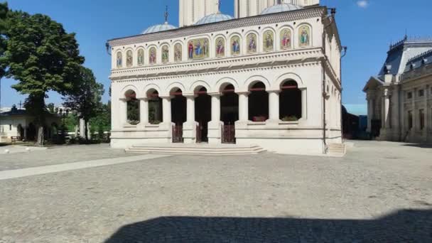 Palácio Patriarcal Catedral Dos Santos Constantino Helena Cidade Bucareste Romênia — Vídeo de Stock