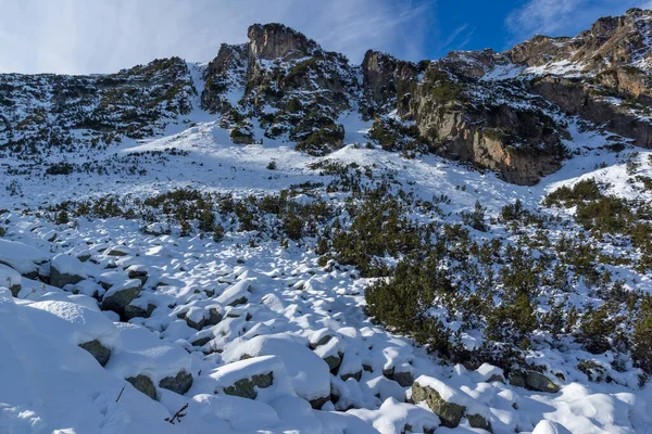 Amazing Winter Landscape Rila Mountain Malyovitsa Peak Bulgaria — Stock Photo, Image