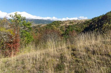 Nishava nehir boğazının sonbahar manzarası, Balkan Dağları, Bulgaristan