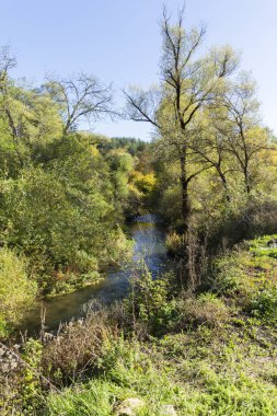 Nishava nehir boğazının sonbahar manzarası, Balkan Dağları, Bulgaristan