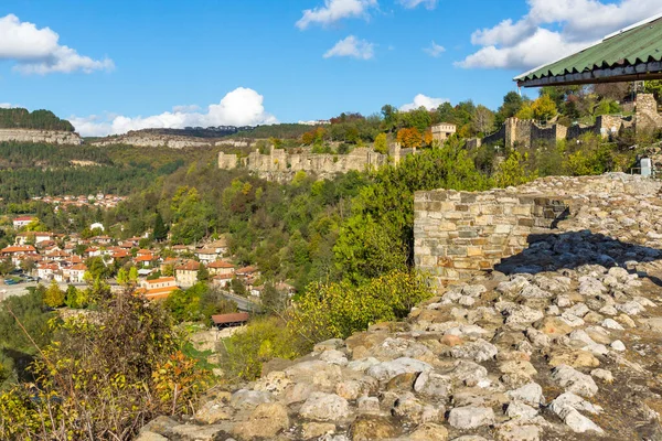 Vista Outono Ruínas Capital Segundo Império Búlgaro Fortaleza Medieval Tsarevets — Fotografia de Stock