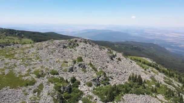 Vue Aérienne Ville Sofia Depuis Kamen Del Peak Vitosha Mountain — Video