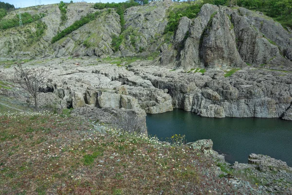 Sheytan Dere Shaitan River Kaňon Pod Přehradou Studen Kladenets Reservoir — Stock fotografie