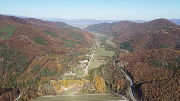 Luftaufnahme Des Balkan Gebirges Der Nähe Des Vitinya Passes Sofia — Stockvideo