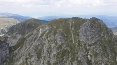 Aerial summer view of Lovnitsa peak, Rila Mountain, Bulgaria