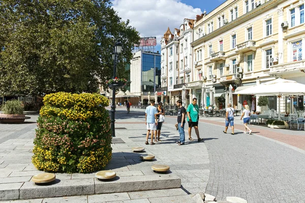 Plovdiv Bulgaria Agosto 2022 Calle Típica Edificio Centro Ciudad Plovdiv — Foto de Stock