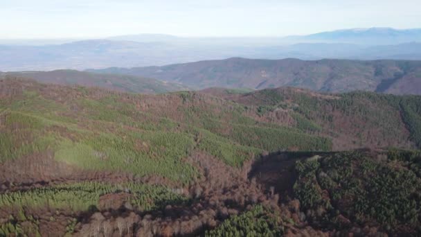 Luchtfoto Van Osogovo Mountain Kyustendil Regio Bulgarije — Stockvideo