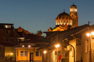 Bulgaristan 'ın Veliko Tarnovo kentinin muhteşem panoramik manzarası