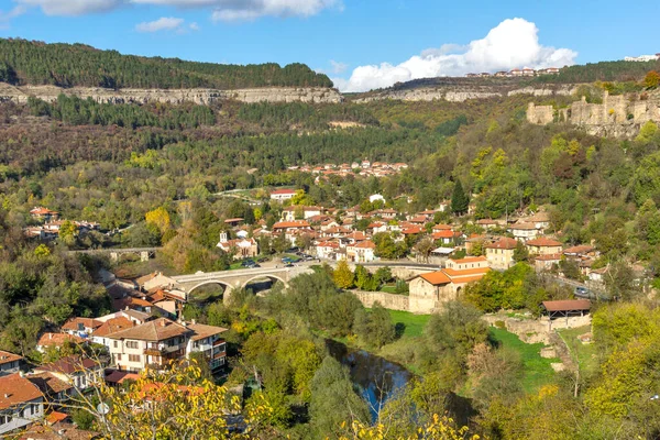 Vista Panorâmica Incrível Cidade Veliko Tarnovo Bulgária — Fotografia de Stock