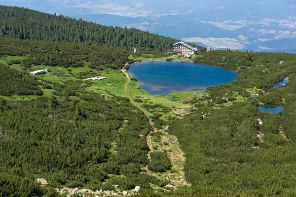 Paesaggio Estivo Stupefacente Della Montagna Pirin Vicino Lago Bezbog Bulgaria — Foto Stock