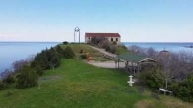 Bulgaristan 'ın Burgaz Bölgesi Çarevo kentinin hava manzarası 