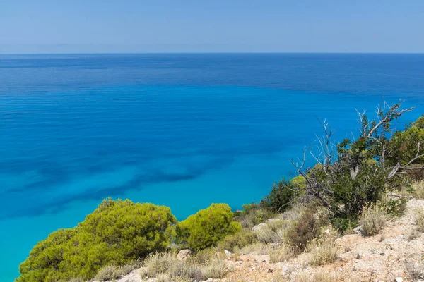 Úžasný Panoramatický Výhled Pobřeží Lefkady Jónských Ostrovů Řecka — Stock fotografie