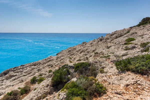 Incrível Vista Panorâmica Costa Lefkada Ilhas Jónicas Grécia — Fotografia de Stock