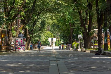 VELINGRAD, BULGARIA - 29 Haziran 2021: Bulgaristan 'ın ünlü Velingrad, Pazardzhik bölgesinin merkezi
