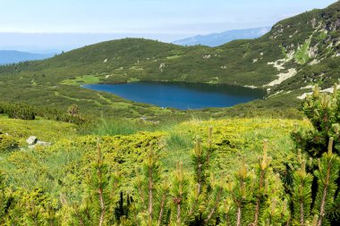 Bulgaristan 'ın Yedi Rila Gölünün etrafındaki Rila Dağı' nın muhteşem manzarası