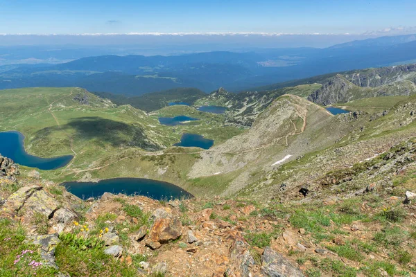 Amazing Landscape Rila Mountain Körül Hét Rila Tavak Bulgária — Stock Fotó