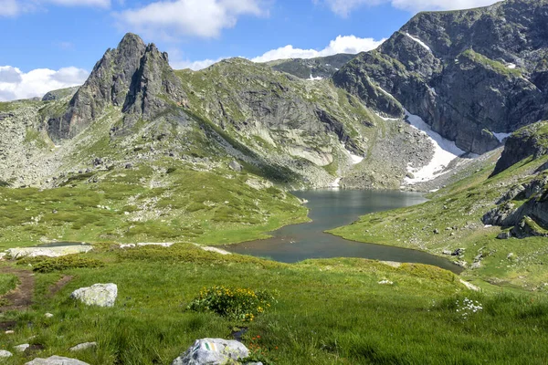 Paysage Incroyable Montagne Rila Autour Des Sept Lacs Rila Bulgarie — Photo