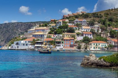 Kefalonia, İyon Adaları, Yunanistan 'ın inanılmaz kıyı şeridi manzarası
