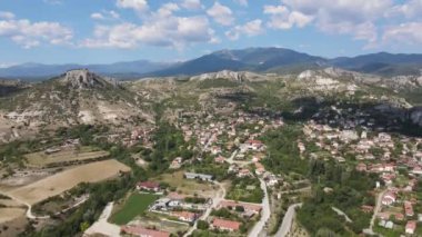 Amazing Aerial view of Ilindentsi Village, Blagoevgrad region, Bulgaria