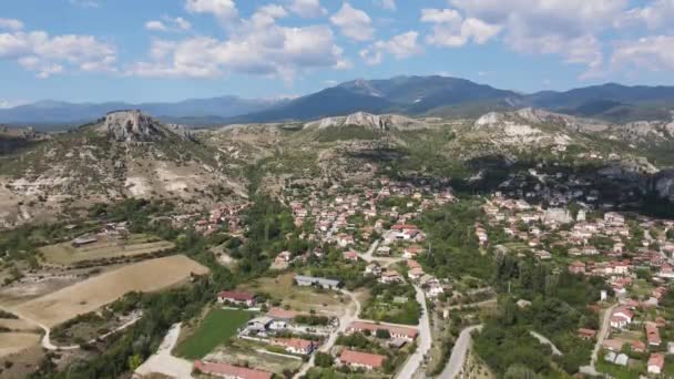 Amazing Aerial View Ilindentsi Village Blagoevgrad Region Bulgaria – Stock-video