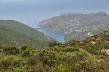 Zakynthos, İyon Adası, Yunanistan 'ın inanılmaz kıyı şeridi