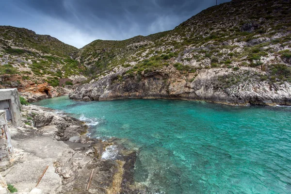 Zakynthos, İyon Adası, Yunanistan 'ın inanılmaz kıyı şeridi