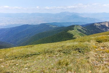 Bulgaristan 'ın Blagoevgrad bölgesindeki Belasitsa Dağı' nın şaşırtıcı yaz manzarası