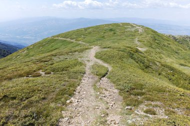 Bulgaristan 'ın Blagoevgrad bölgesindeki Belasitsa Dağı' nın şaşırtıcı yaz manzarası