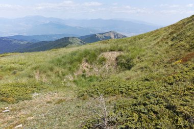 Bulgaristan 'ın Blagoevgrad bölgesindeki Belasitsa Dağı' nın şaşırtıcı yaz manzarası