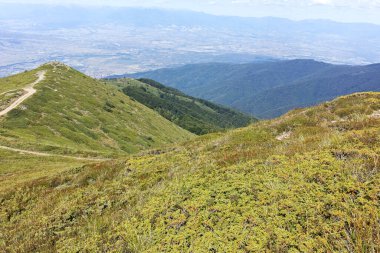 Bulgaristan 'ın Blagoevgrad bölgesindeki Belasitsa Dağı' nın şaşırtıcı yaz manzarası
