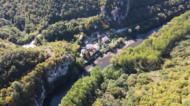 Lyutibrod Kasabası Yakınlarındaki Iskar Nehri Boğazı Nın Hava Manzarası Vratsa — Stok video